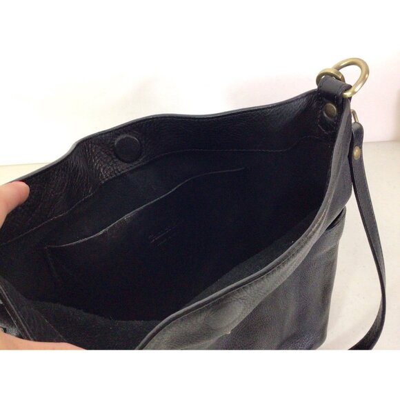 Garnet Hill Leather Purse Hobo Bag Made in Italy - Picture 8 of 10